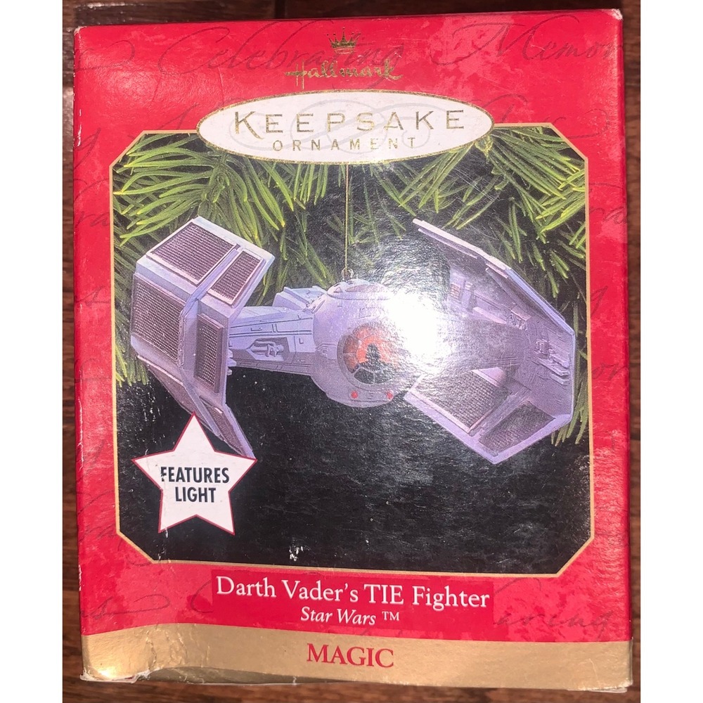 Hallmark Keepsake Star Wars Darth Vader TIE Fighter Ornament Magic Light
